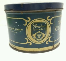 Penslar Theatrical Cl EAN Sing Cream Tin Lithograph Detroit Empty Can - £21.14 GBP
