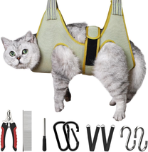 PESTON Pet Grooming Hammock for Dogs &amp; Cat, Dog Grooming Harness, Nail Clippers, - £11.30 GBP