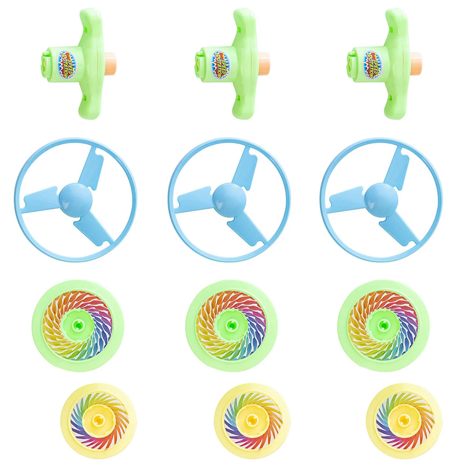 3 Sets Flying Toys Disc Shooters for Kids Spinning Tops and Flying Saucer Disc - £8.50 GBP