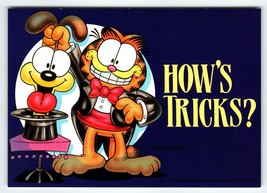 Garfield Cat Postcard Magic Tricks Magician Jim Davis Comic Orange Tabby 1978 - £8.54 GBP