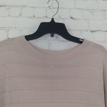 New York &amp; Company Top Womens XS Pink 3/4 Sleeve Knit Crew Neck Classic - £14.23 GBP