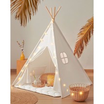 Teepee Tent For Kids With Light &amp; Padded Mat &amp; Carry Bag,Outdoor Kids Te... - £81.52 GBP