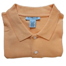 Mens Size XXL Polo Shirt Melon Orange Cotton Short Sleeve Sun River Clothing Co - £5.80 GBP
