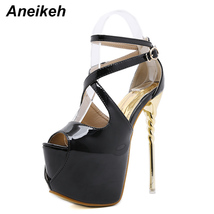 Women Shoes Fashion Slingback Thin Heels Round Toe Pumps Buckle Strap Patent Lea - £44.84 GBP