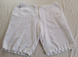 Perry Ellis White Linen/Cotton  Shorts Mens Size 36 - £11.76 GBP