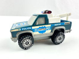 Vintage 1989 Buddy L Metro Rescue Police Wrecker Tow Truck Takes 2 AA Batteries - £17.39 GBP