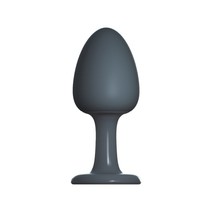 Medium Black Jewelled Silicone Butt Plug with Free Shipping - £55.30 GBP