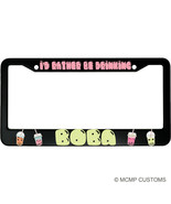 I&#39;d Rather Be Drinking Boba Aluminum Car License Plate Frame - £15.14 GBP