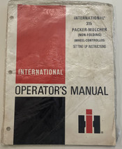 International Harvester 315 Packer-Mulcher Owners Operators Manual IH - £11.23 GBP