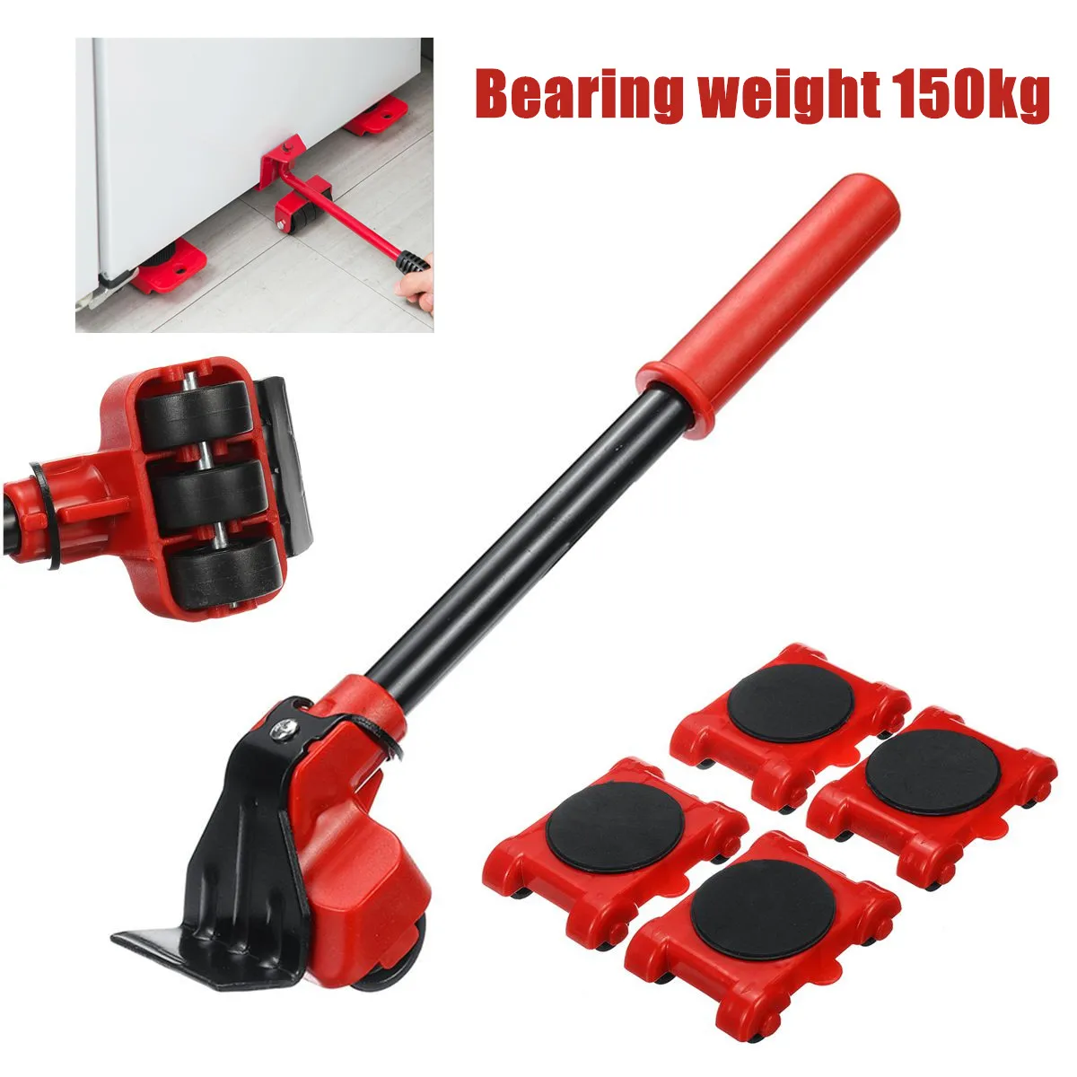 150KG 4pcs/set Furniture Lifter Heavy Duty Furniture Mover Transport Movi - £29.36 GBP