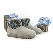 UGG Classic Mini Distressed Stars Sequin Sheepskin Suede Boots Size 7 NWOB - £110.14 GBP
