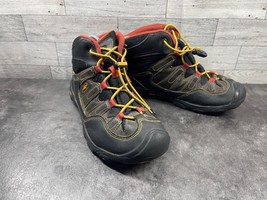 Keen Boots Kids Boys 6M Pagaso Shoes Brown Green Leather Mid Hiking Wate... - $34.47
