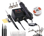 8898 Electric Soldering Iron and Hot Air Gun 2 in 1 Soldering Station Di... - $72.99