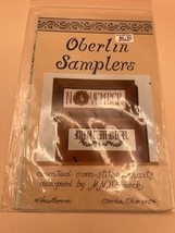 Oberlin Samplers November December Counted Cross-Stitch Charts By M M Wa... - $9.89