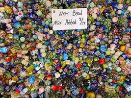 *~130~ Piece Glass Beads 3oz+Millefiori Mixed Lot #5 Craft Jewelry!!!!! - £13.85 GBP