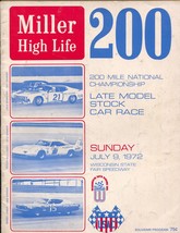 Wisconsin State Fair Park Speedway USAC Auto Race Program 7/9/1972-Unser-VG/FN - £50.98 GBP