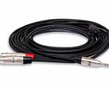 Hosa HMR-003Y 3.5 mm TRS to Dual RCA Pro Stereo Breakout Cable, 3 Feet - £15.99 GBP