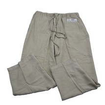 Caribbean Pants Mens 38x30 Beige Lightweight Casual 100% Silk Drawstring... - £17.14 GBP