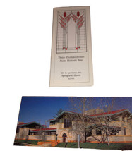 Dana Thomas House Historic Site Illinois Pamphlet &amp; Long Postcard - £4.54 GBP