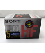 5 Sony Blank HF 60 Min Audio Cassette Recording Tape Normal Bias - New, ... - £8.91 GBP