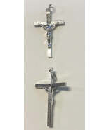 Silver Plated 1.75&quot; Crucifix Pendant,  New #10 - $3.00