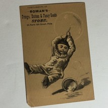 Roman’s Fancy Goods Store Victorian Trade Card Philadelphia Pennsylvania VTC 2 - £4.68 GBP