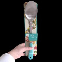 The Pioneer Woman Solid Stainless Cooking Serving Basting Spoon Riveted Teal New - £12.35 GBP