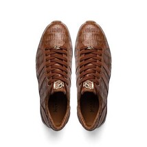 Nino Bay Genuine Caiman crocodile Fashion Sneaker Brown Apache image 5