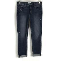 Paige Womens Jeans Size 27 Medium Wash Cuffed Cropped Denim Carter Slim Stretch - £30.33 GBP