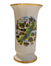 Kleiber Regnitzlosau Vase w/Goldtrim Die Mosel von Trier bis Koblenz - £19.58 GBP