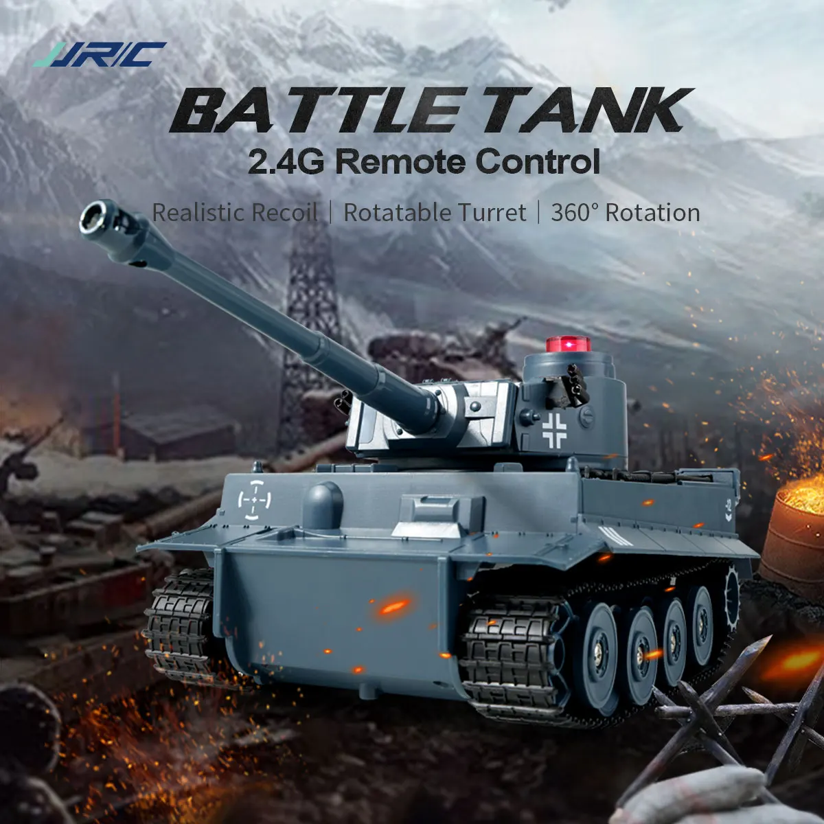 JJRC Q85 1:30 Rc Military Tank Model 2.4G Remote Control Programmable Crawler - £48.78 GBP