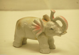Old Vintage Ceramic Wild Elephant Figurine Trunk-Up Home Decor - £11.67 GBP