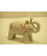 Old Vintage Ceramic Wild Elephant Figurine Trunk-Up Home Decor - £11.82 GBP