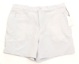 Aspen Women&#39;s XL Gray Shorts Elastic Waist Zip Pockets Stretch Nylon - £35.47 GBP