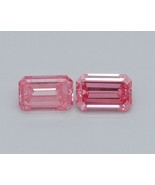0.34 PINK EMERALD Pair VS1 IGI Certified Lab Grown CVD Diamond for Earring - €404,56 EUR