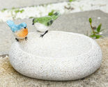 Bird Baths for Outdoors, Antique Outdoor Garden Bird Bath Resin Birdbath... - $43.76