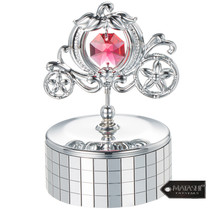 Chrome Plated Silver Princess Carriage Music Box Love Story Table Top Or... - £19.54 GBP