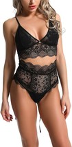 Women Lingerie Set with Sexy Lace Bra and Panty 2pcs Bobysuit Lingerie  ... - £10.69 GBP