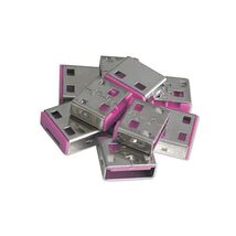 LINDY USB Port Blocker (without key) - Pack of 10 Colour Code: Pink  - $62.00