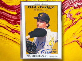 Mike Zimmerman 1995 Signature Rookies Old Judge T-95 Minis Auto /5750 #35 Card - £2.14 GBP