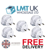 5-Pack UK to EU Travel Adapter 2 Pin to 3 Pin Plug Converter for Europe ... - £5.77 GBP