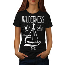 Wellcoda Wild Camper Moon Womens T-shirt, Adventure Casual Design Printe... - $18.88+