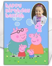 PEPPA PIG Photo Upload Birthday Card - Personalised Peppa Pig Birthday Card - £4.34 GBP
