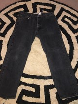 VTG LEVIS 505 Jeans Regular Fit Black Made in Mexico Sz 40 X 32 actual Sz 38.5&quot; - £18.53 GBP
