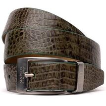 Riccardo Genuine Exotic Caiman Fuscus-belly Belt Rustic Olive image 3