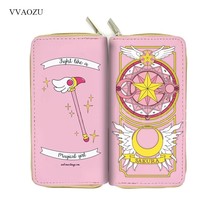 Anime Card Captor Sakura Wallet Cardcaptor Sakura Kinomoto Long Leather Female C - £22.02 GBP