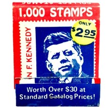 Jfk John F Kennedy Collect 1,000 Stamps Vtg Ad Matchbook 20 Matches Made In Usa - £3.86 GBP