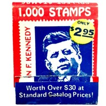 Jfk John F Kennedy Collect 1,000 Stamps Vtg Ad Matchbook 20 Matches Made In Usa - £3.67 GBP