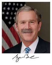 President George W. Bush Official Portrait Facsimile Autograph 8X10 Photo - £6.77 GBP