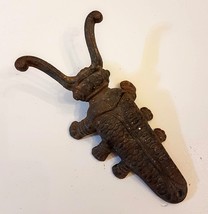 Cast Iron SCARAB Beetle Boot Jack Remover Aid Shoe Horn Primitive Farmhouse VTG - £23.67 GBP